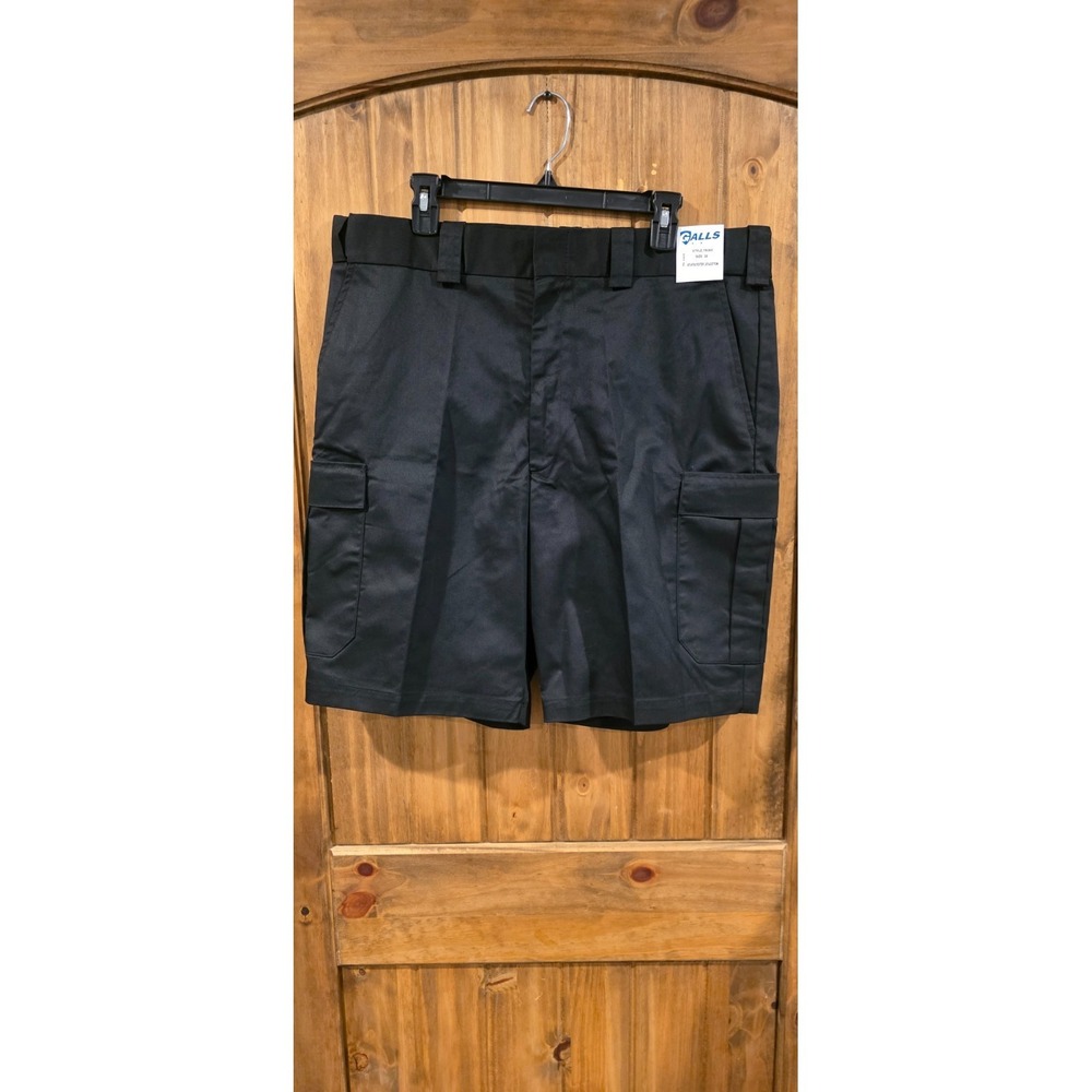 NWT Galls Cargo Uniform Shorts Mens 38 Black Utility Pockets Comfort Workwear